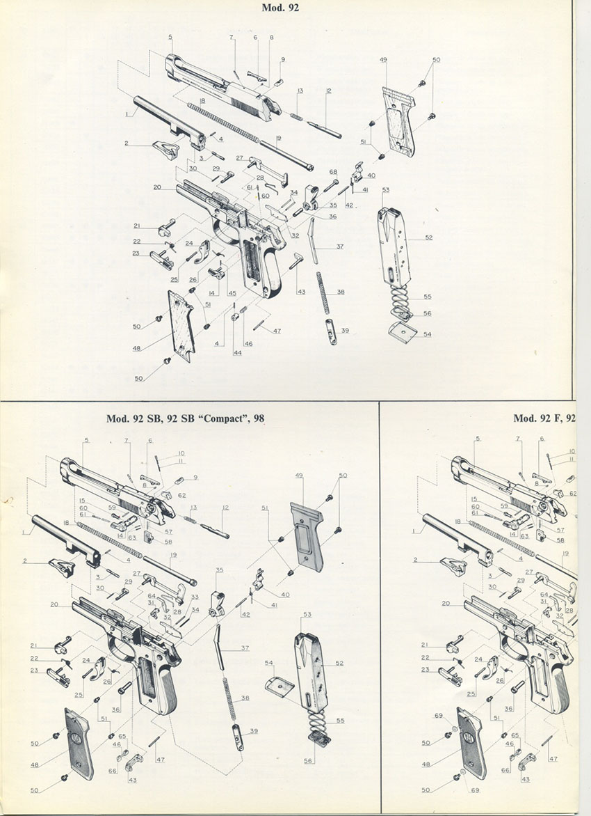 Beretta 92 series spare part list 2